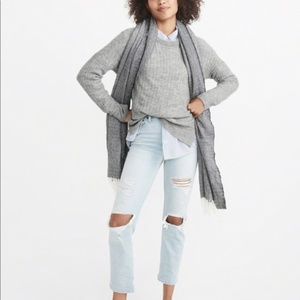 [Abercrombie & Fitch] Ribbed Pullover Sweater Grey